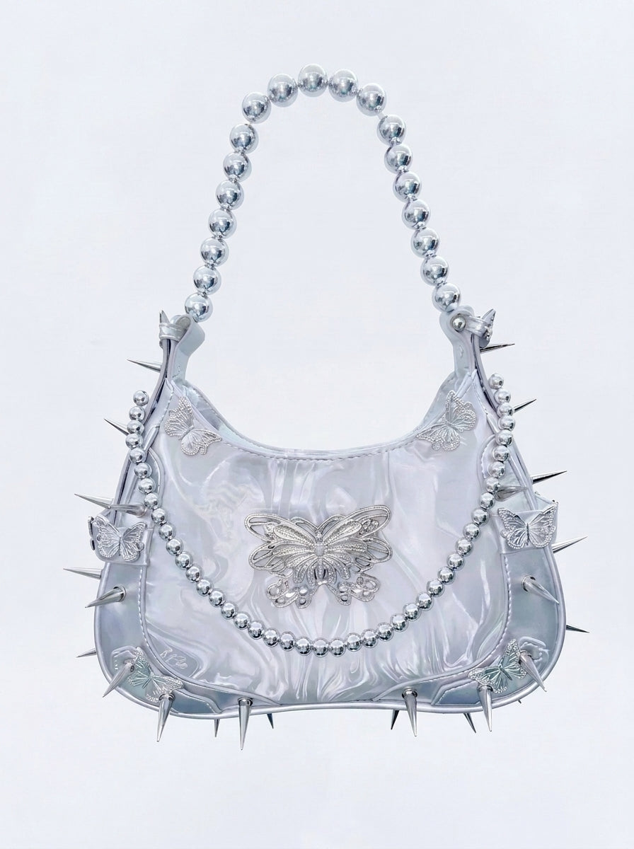 Cybergoth butterfly silver bag